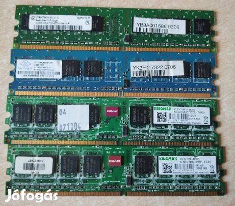 4X 512MB DDR2 PC Ram egyben