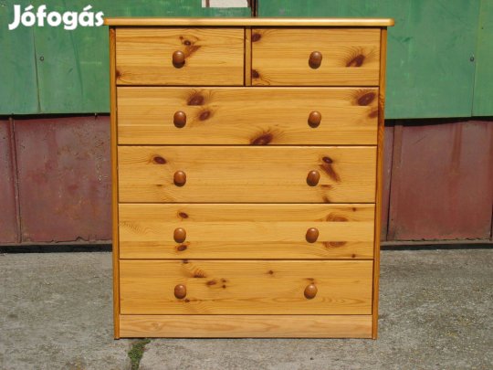 4+2 fiókos komód fenyő komód
