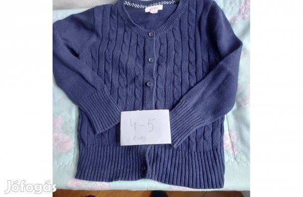 4-5 éves kislánynak sötétkék kardigán
