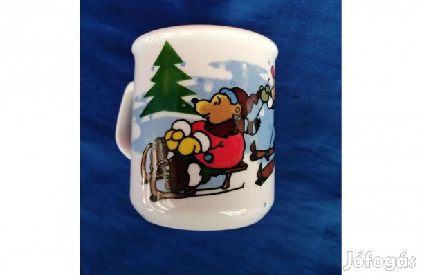 4.800.- Douwe Egberts, téli jelenetes porcelán bögre