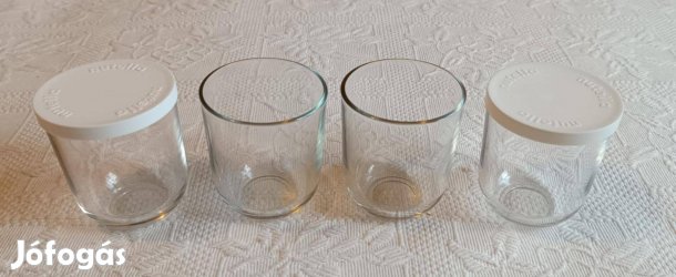 4 Darabos Újszerű "Ferrero" Nutella 2 dl Üveg Pohár Szett / Készlet