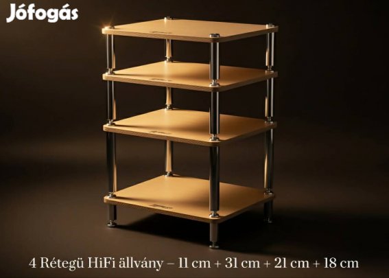 4 Polcos Hifi állvány 