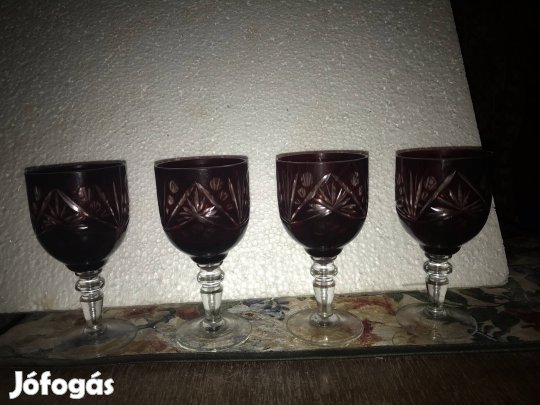 4 Személyes hibátlan röviditalos kristály+ pálinkatartó 