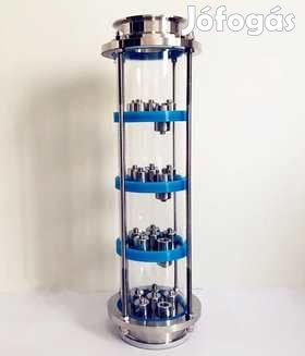 4 Tányéros &Uuml;veg Finomító Oszlop 4"-os Saválló  (3808)