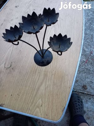 4 ágú kovácsolt vas gyertyatartó eladó