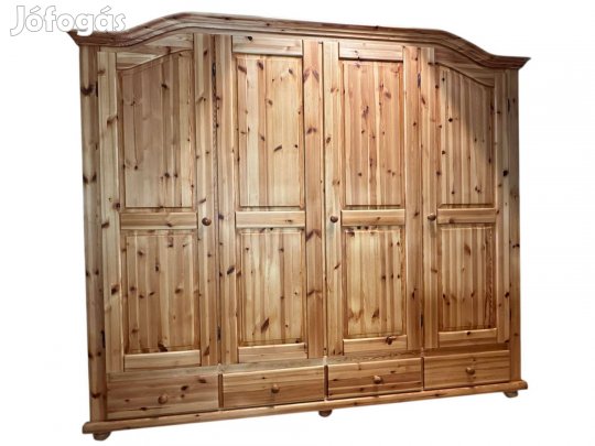 4 ajtós fenyő szekrény; kifogástalan; házhoz szállítom