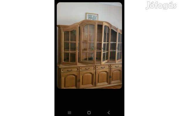 4 ajtós vitrines szekrény sarokelemmel eladó