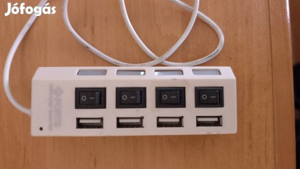 4 állásos Usb elosztó