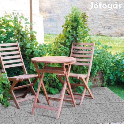 4 darab Kőmintás Műanyag szürke kerti járólap - 29 x 29 cm