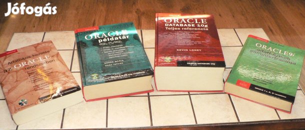 4 darab Oracle szakkönyv Adatbáziskezeléshez CD melléklettel