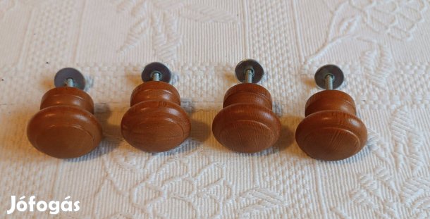 4 darab Régi Fa Klasszikus Bútorgomb Szett / Készlet (3 cm átmérő)