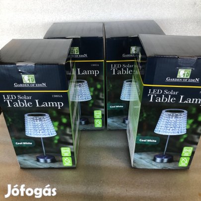 4 darab Szolár asztali lámpa - átlátszó - hidegfehér LED - műanyag