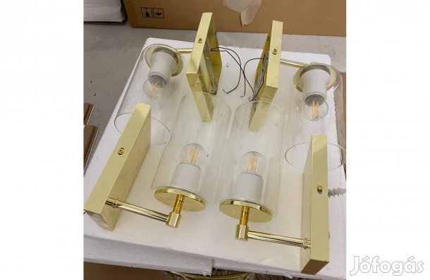 4 darab fali lámpa, arany fényes