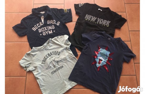 4 db 128-134 fiú póló csomagban!