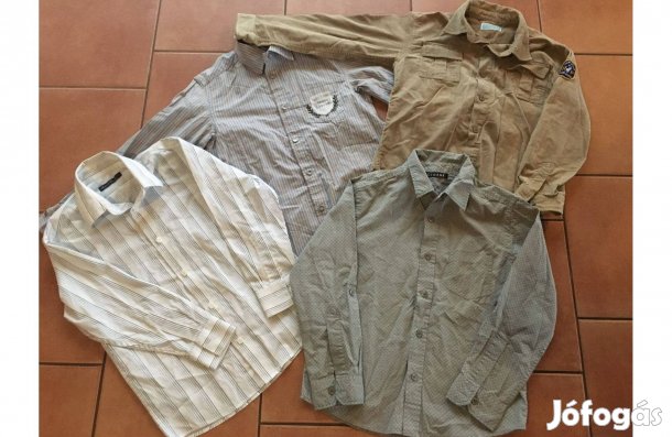 4 db 128-140 hosszú ujjú ing csomagban!
