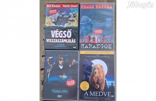 4 db DVD egyben eladó (vegyes témájú)