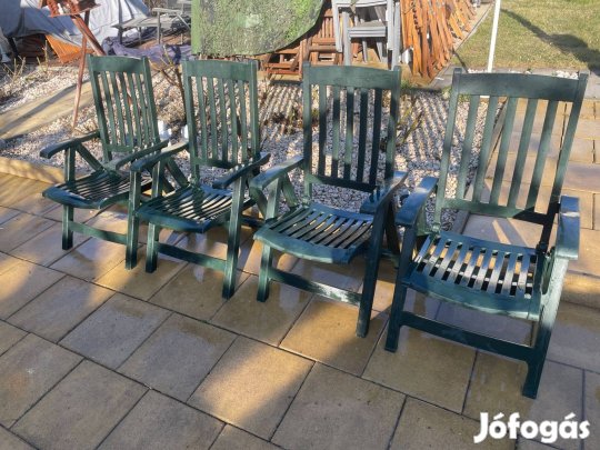 4 db Grosfilex Erős Összecsukható Kerti szék Zöld