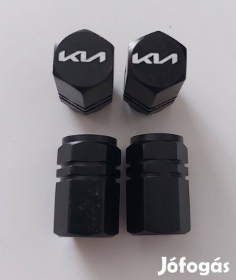 4 db Kerékabroncs szelep sapka fekete Kia