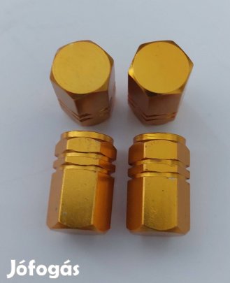 4 db Kerékabroncs szelep sapka sárga