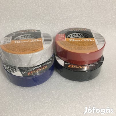 4 db PVC Szigetelő szalag 20méter 19mm 600V szigetelőszalag