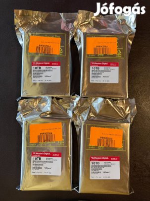 4 db WD Red Pro 10TB HDD (bontatlan új) eladó