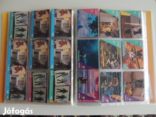 4 db. Fortnite album + sok gyűjthető kártya egy tételben