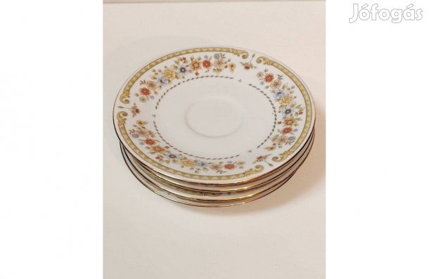 4 db. Liling Chippendale, Porcelán csésze alj, kis tányér