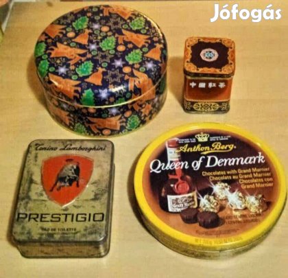 4 db. fém tároló doboz