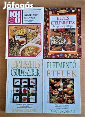 4 db. különleges, étkezéssel foglalkozó könyv egyben