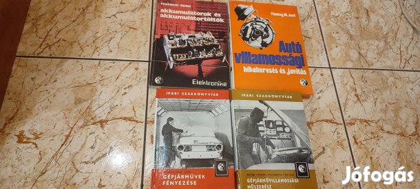 4 db autó villamossági könyv