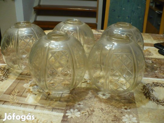 4 db csiszolt üvegbura