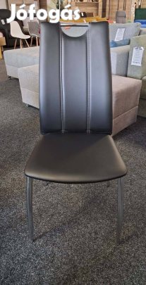 4 db fémvázas étkezőszék, fekete