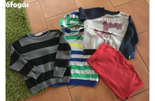 4 db finomkötött pulóver együtt! 110-116