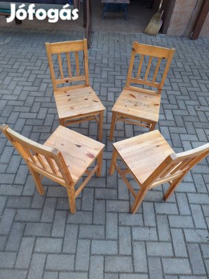 4 db használt fenyő szék eladó