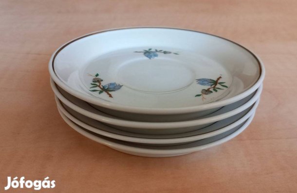 4 db hollóházi porcelán kávés csésze alátét