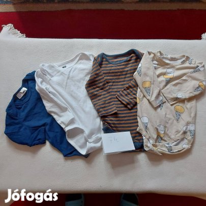 4 db hosszúujjú body 6-9 hónapos kisfiúnak (68/74-es méret)