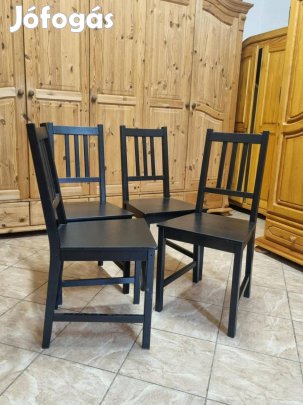 4 db ikea szék pácolt