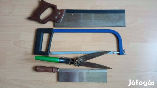 4 db kerti szerszám sövényvágó és fűrészek együtt 6000 Ft