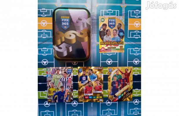4 db különbőző Invincible Fifa 365 kártya kis fémdobozban