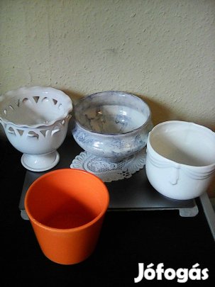 4 db különböző kerámia kaspók