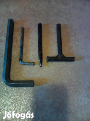 4 db különböző méretű imbusz kulcsok