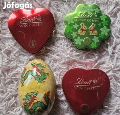 4 db lindt fémdoboz
