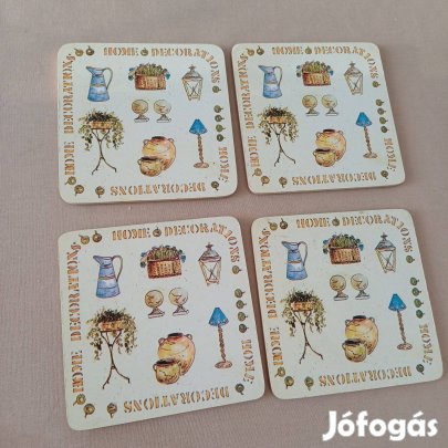 4 db mintás poháralátét