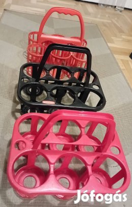 4 db műanyag 6 db os palacktartó kosár rekesz Együtt eladó