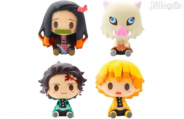 4 db-os Demon Slayer jellegű figura szett