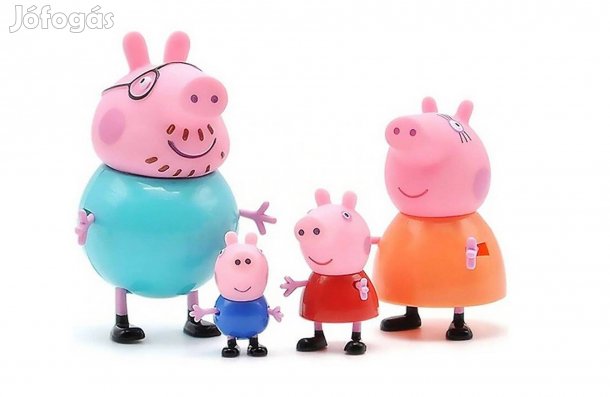 4 db-os Peppa malac család jellegű figura szett