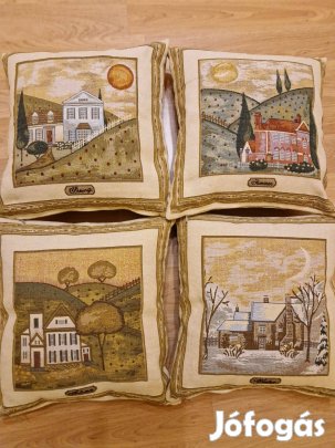 4 db-os "4 évszak" új díszpárna készlet