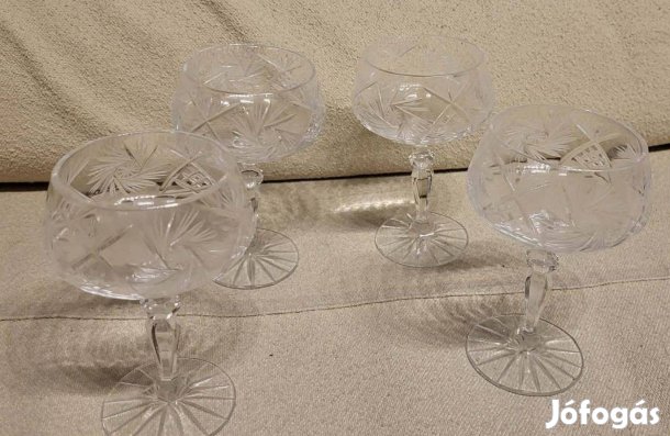 4 db pezsgős üveg pohár