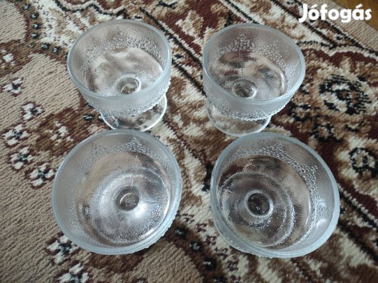 4 db retró puding kehely szép állapotban