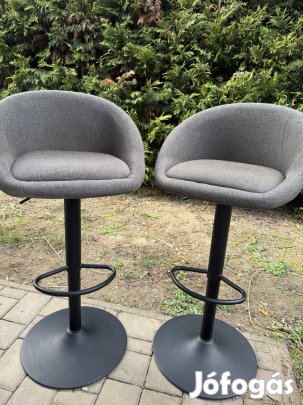 4 db szürke-fekete bárszék